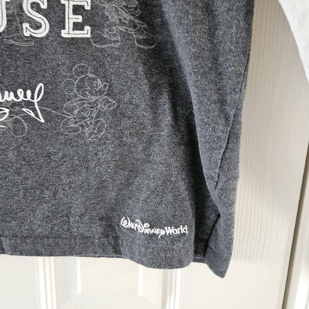 Disney Parks Gray and White Women's Long Sleeve Shirt, Sz M - Picture 7 of 12
